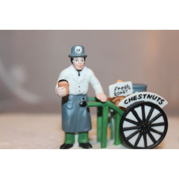 Dept 56 Dickens Village - Violet Vendor, Carolers & Chestnut Vendor - Picture 6 of 9